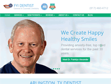 Tablet Screenshot of fyidentist.com